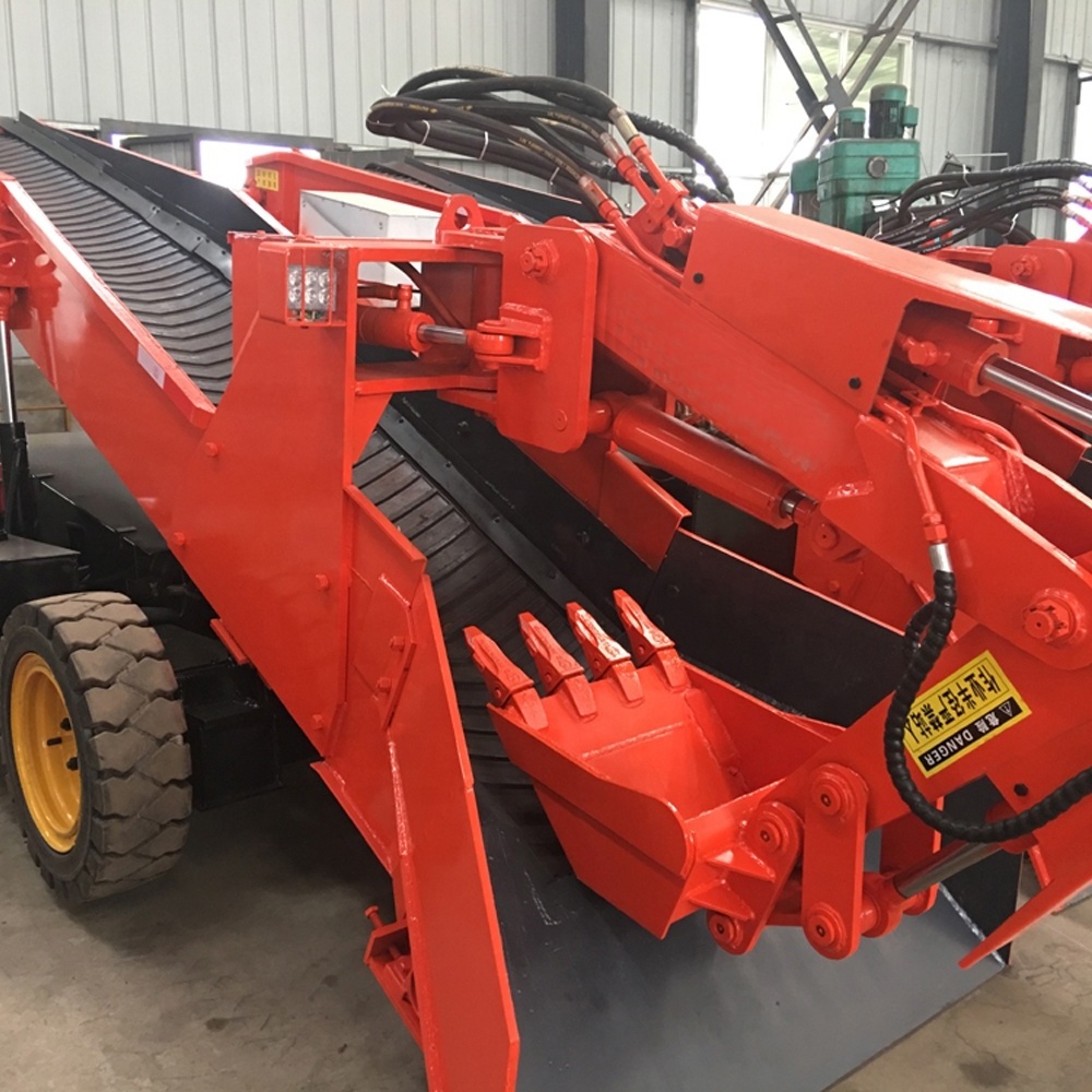 hydraulic Slag conveyor mucking loading machine,1.2m width tunnel digging loader machine