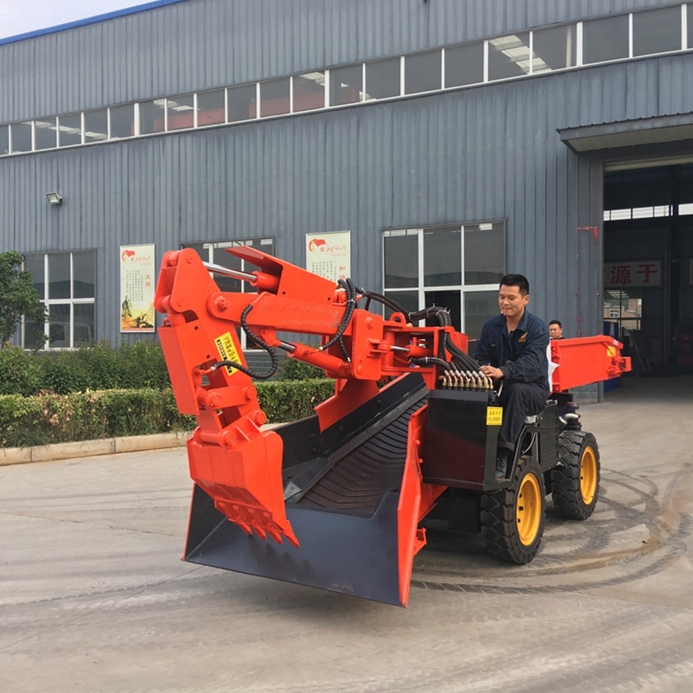 hydraulic Slag conveyor mucking loading machine,1.2m width tunnel digging loader machine