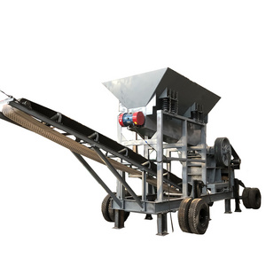 200-300t concrete mobile crusher, sand making machine with coal gangue in the sand yard, construction waste sand breaker