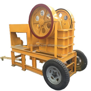 HUAHONG BRAND diesel engine used mobile pe250*400 jaw crusher for sale