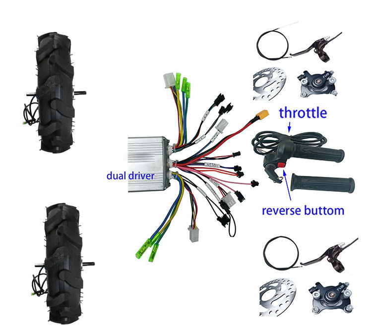 16 inch 48V 500W 300kg load single shaft brushless dc electric wheel hub motor for agriculture AGV