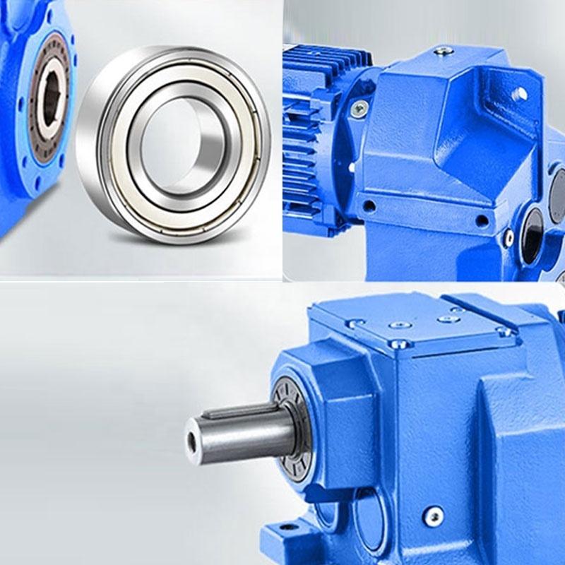 AC Electric gear motor with high precision high torque R series helical gear reducers gearbox gearmotor with shaft