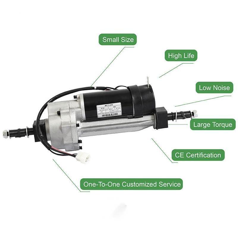 1000w Golf cart drive axle 24V DC transaxle with customized length and shaft high load 500kg