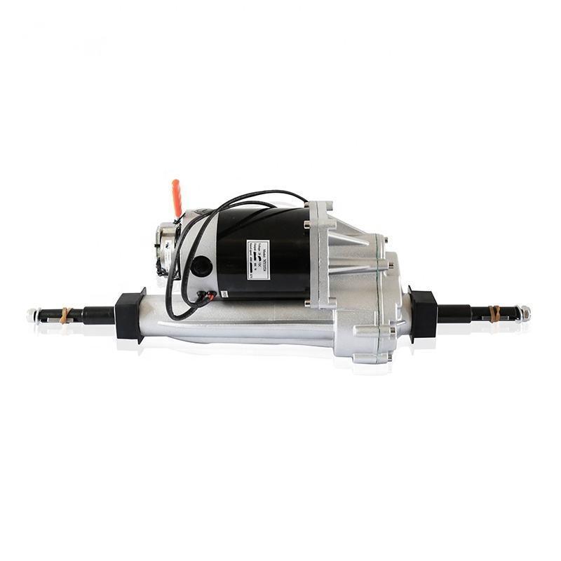 24v 500w Ratio 25:1 Electric transaxle dc motor trolley differential motor rear axle with brake for go kart axle kit