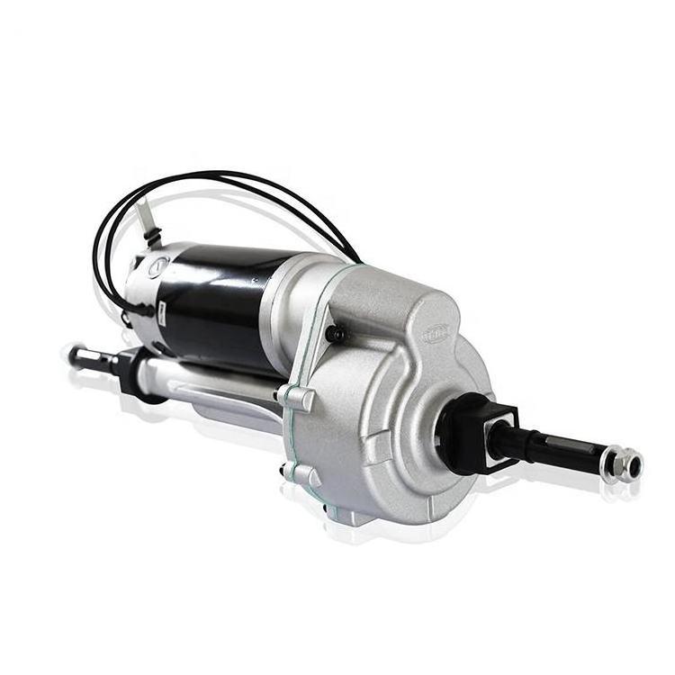 24v 500w Ratio 25:1 Electric transaxle dc motor trolley differential motor rear axle with brake for go kart axle kit