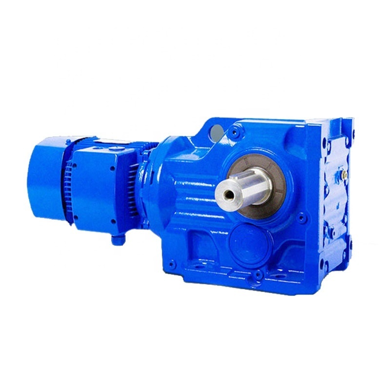 AC Electric gear motor with high precision high torque R series helical gear reducers gearbox gearmotor with shaft