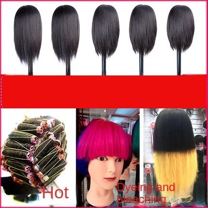 100% Man Mannequin with Hair Head for Salon, Wholesale Training Mannequin Head Human Hair for Barber Head