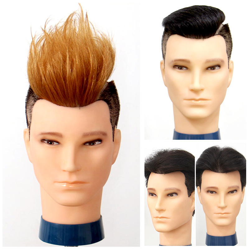 Factory Price Wholesale Hairdressing Model Head Men's Short Hair Can Be Permed and Dyed Full Real Hair Head Model Hair Salon