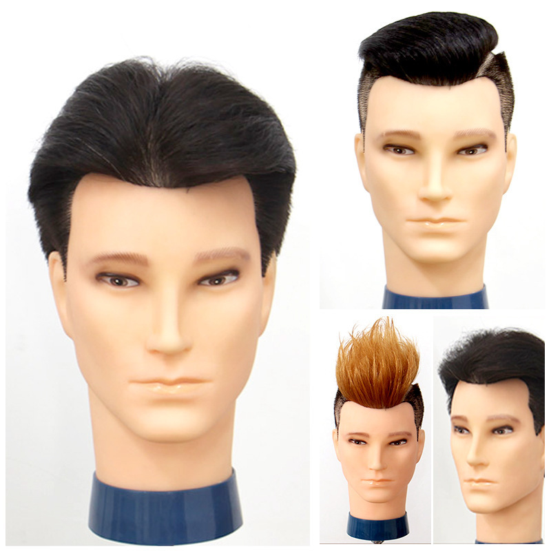 Factory Price Wholesale Hairdressing Model Head Men's Short Hair Can Be Permed and Dyed Full Real Hair Head Model Hair Salon