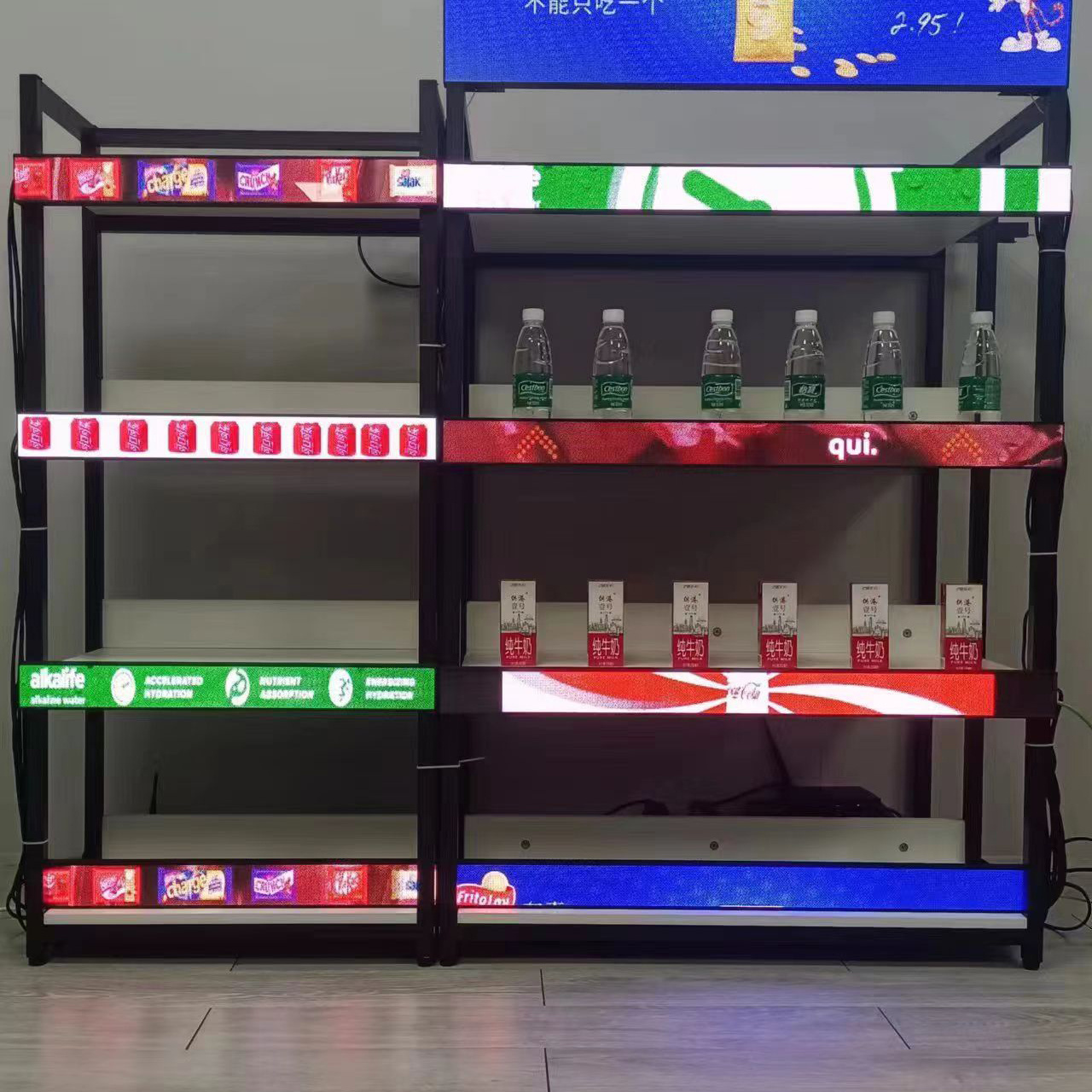 P1.875 HD LED Shelf Module Indoor Supermarket Shelf Display Price LED Ticker Programmable Text Message LED Moving Sign