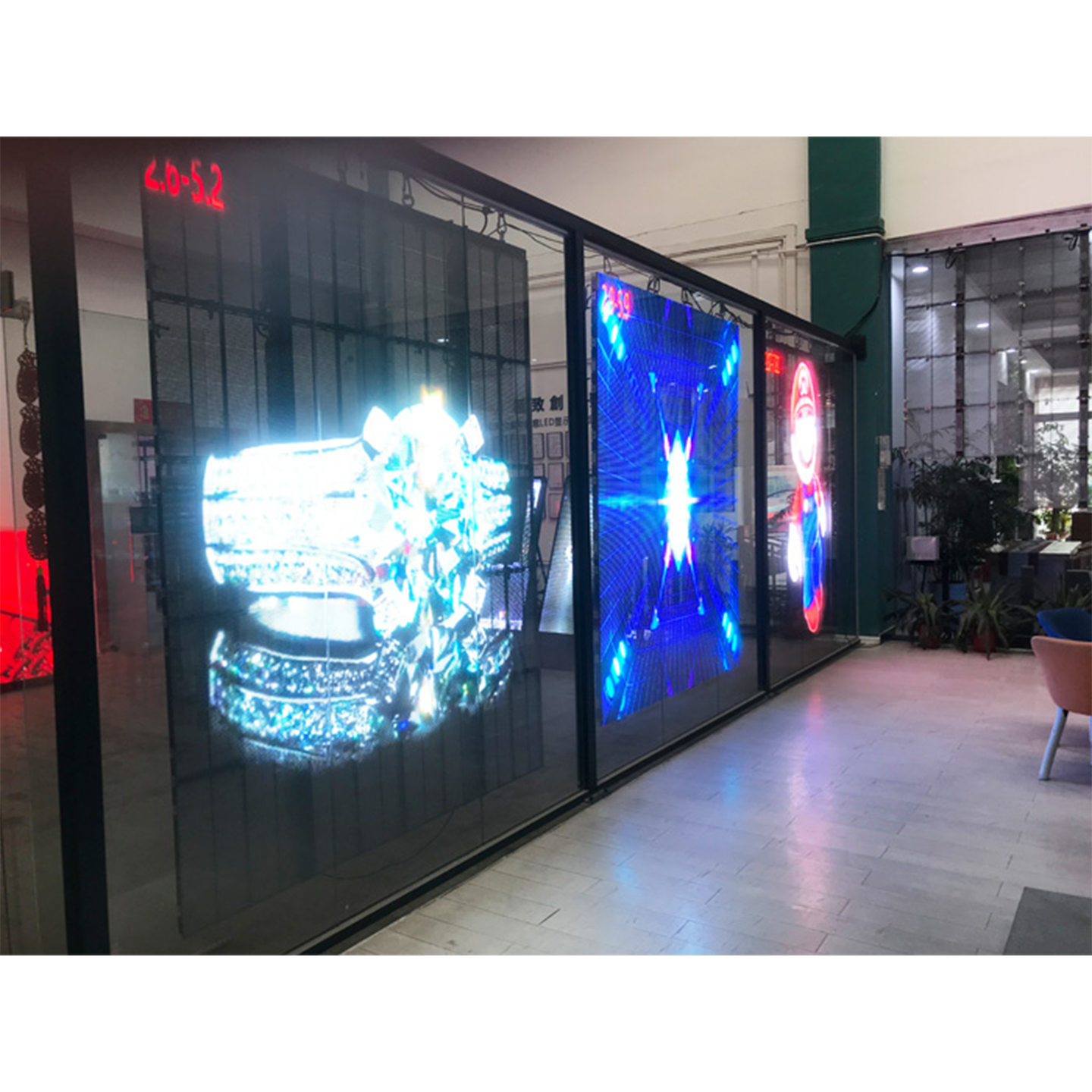 High Transparency High Resolution Transparent LED Screen Panel P3.91 Clear LED Mesh Screen P7.8 for Glass Window