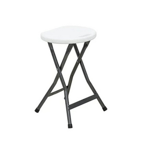 Outdoor Portable Lightweight White Round retractable folding plastic stool