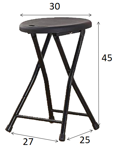 Outdoor Portable Lightweight White Round retractable folding plastic stool