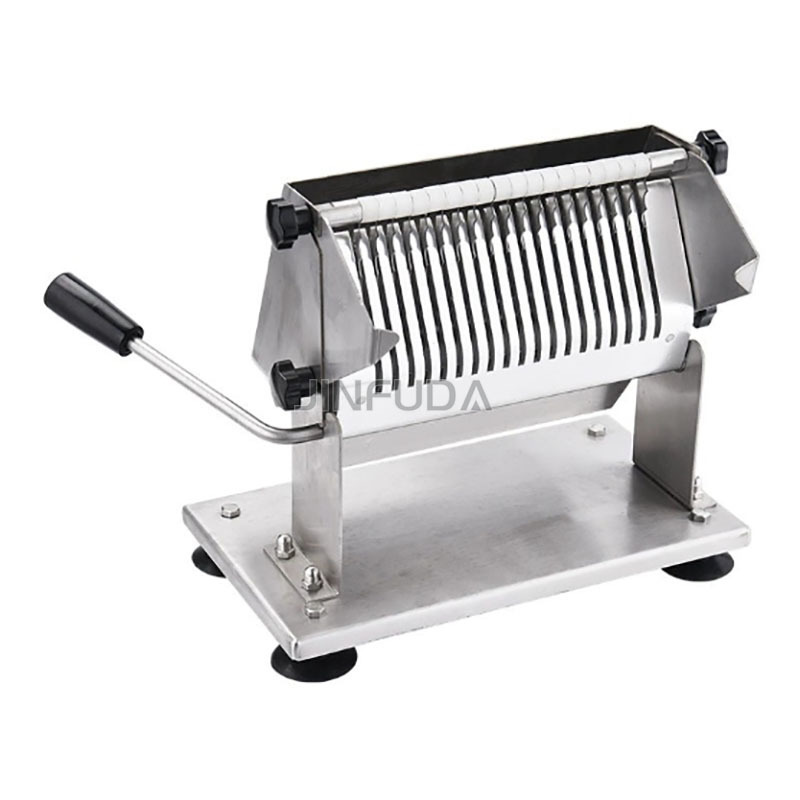 Commercial Food Vegetable Processing Machine Hand Operated Hot dog Sausage Slicers Cutter