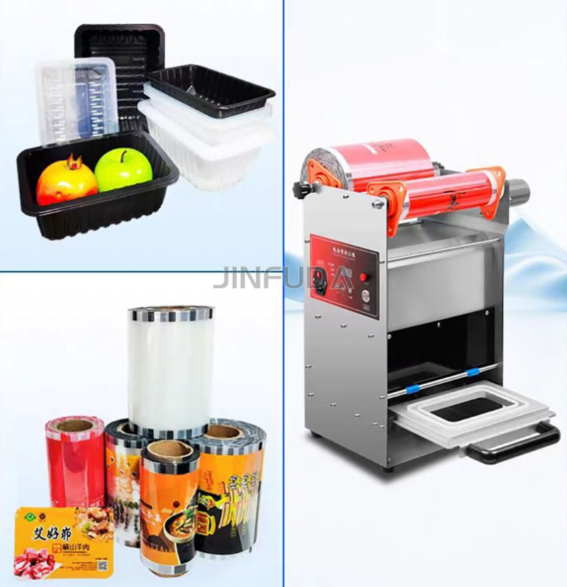 Foil Container Sealer Sealing Machine Fast Food Tray Lunch Box Disposable Aluminum Foil Tray Machine