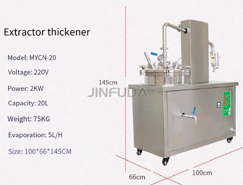 Vacuum Herb Flower Herbal Plant Animal Bone Essential Oil Ultrasonic Heating Extraction Concentration Equipment Machine