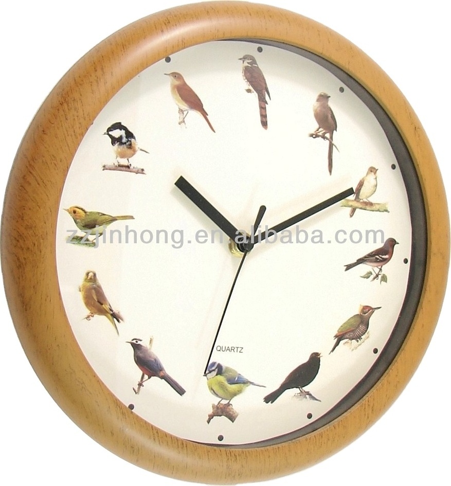 Bird wall clock birds clock with cuckoo music