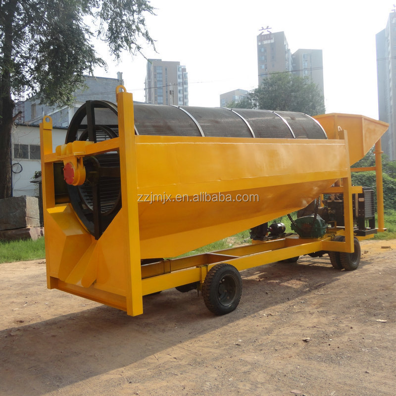 Gold Washing Plant Mini Gold Trommel With Gold Sluice Box waste sorting machine