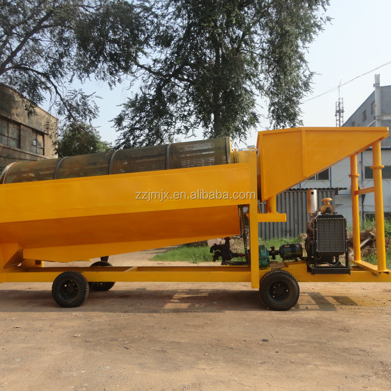 Gold Washing Plant Mini Gold Trommel With Gold Sluice Box waste sorting machine