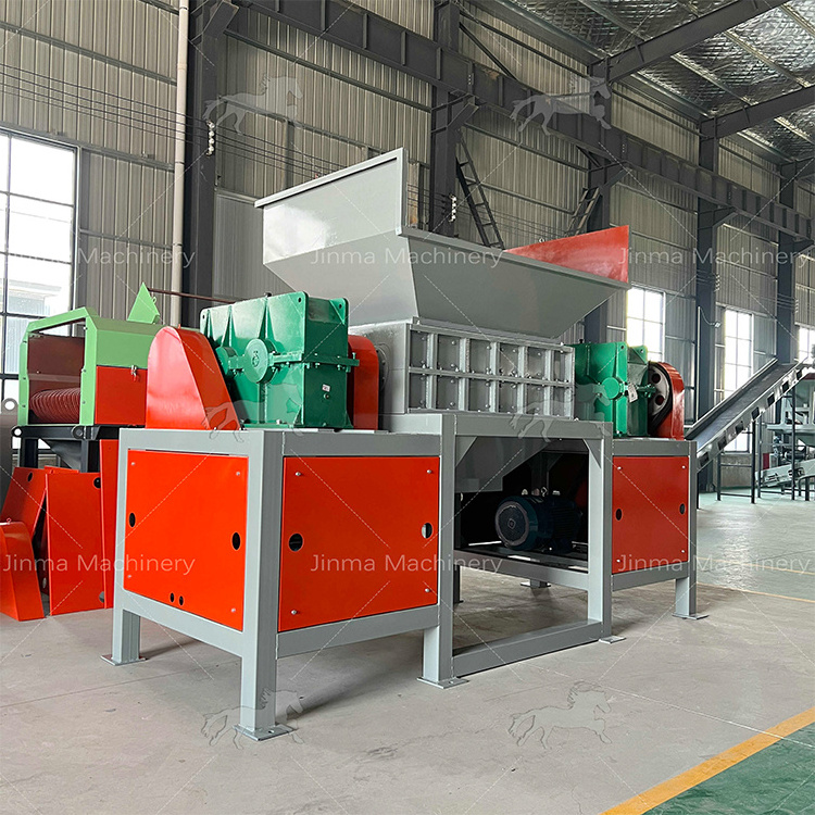 kitchen food waste shredder garbage disposal waste steel metal shredder machine waste double shaft shredder