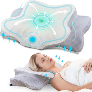 Cervical Pillow for Neck Pain Relief,Contour Memory Foam nursing pillow Ergonomic Orthopedic Neck Support Pillows for Side,Back