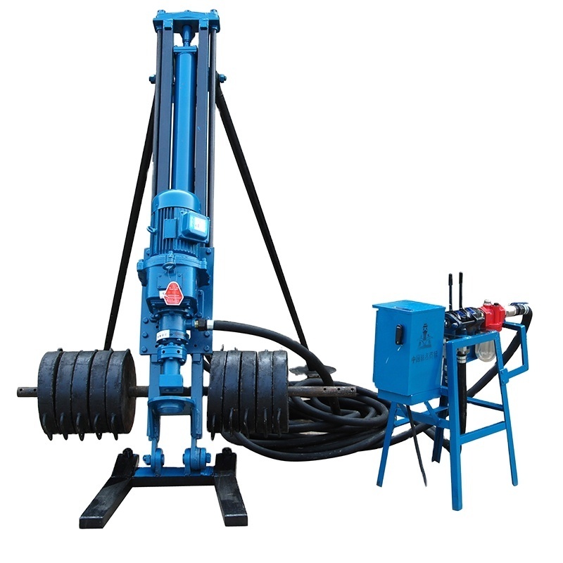 Small Portable mobile electric bore hole rock drilling rig for blasting