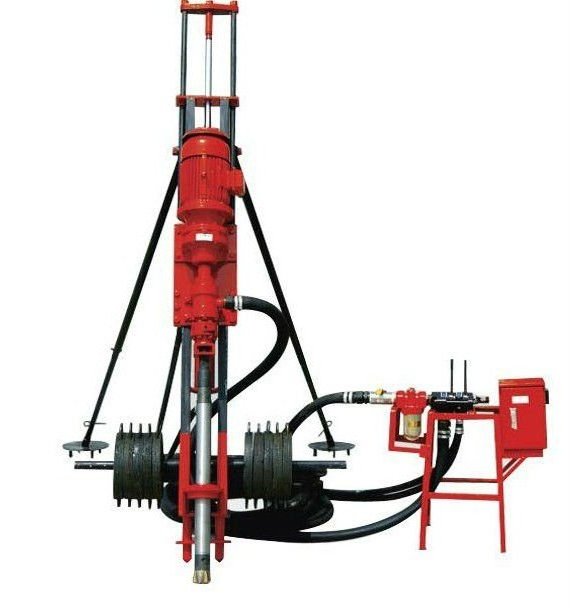 Small Portable mobile electric bore hole rock drilling rig for blasting