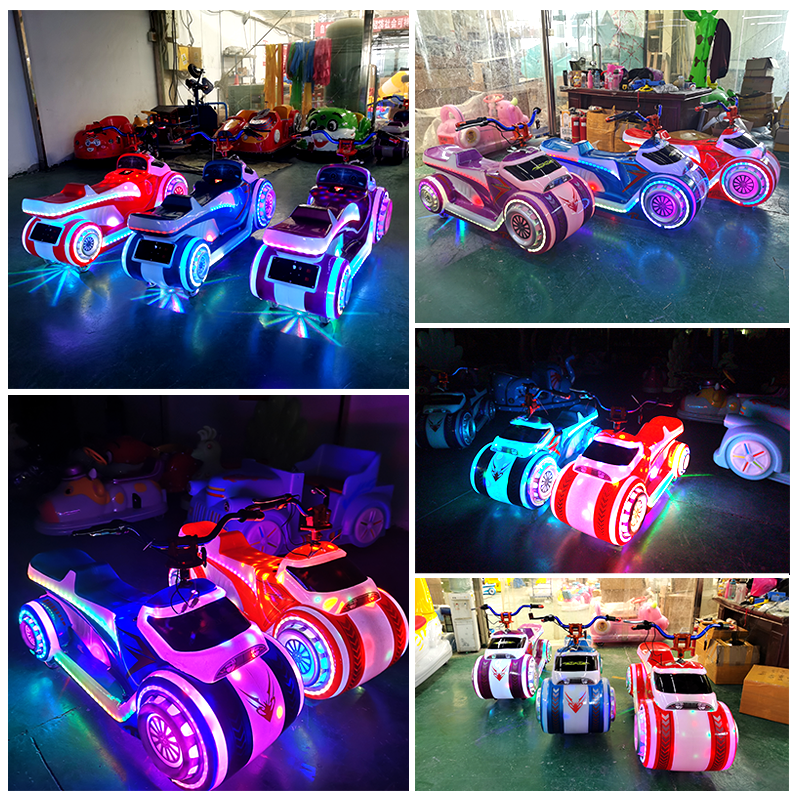 2021 New Park Stall Children's Business Outdoor Double Electric Toy Car Amusement Equipment Motorcycles Bumper Car