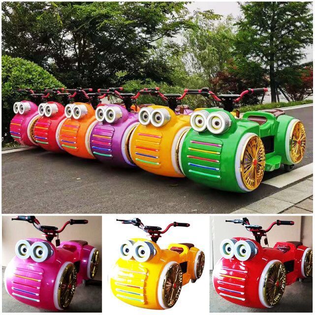 2021 New Park Stall Children's Business Outdoor Double Electric Toy Car Amusement Equipment Motorcycles Bumper Car