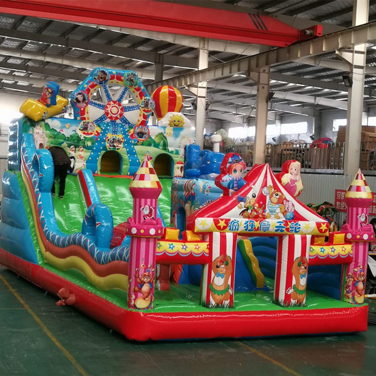 Professional factory sell hot selling ferris wheel inflatable castle slide inflatable bouncer slide fore sale ferris wheel