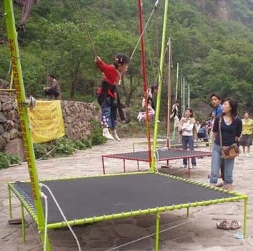 mini bungee jump for kids and adults play indoor outdoor kids trampoline/juming bed in the park