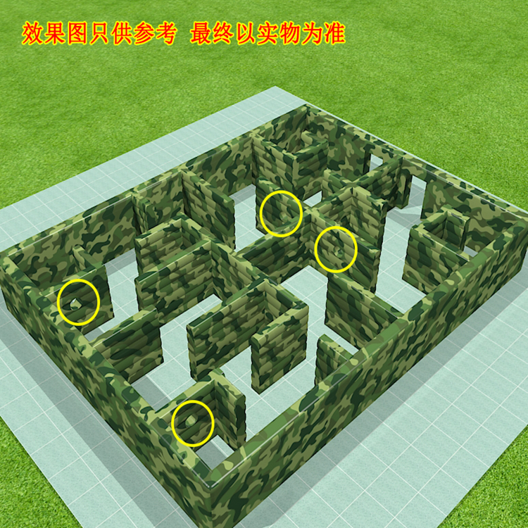 The size 12*9m Outdoor Inflatable Paintball Bunker for kids,Inflatable Bunker team building games