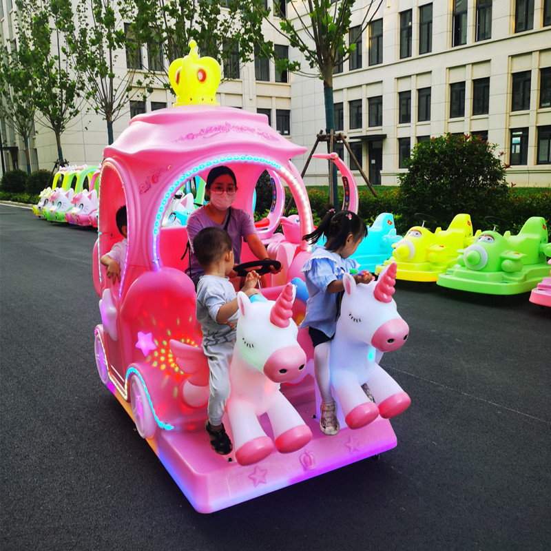 Factory direct children's amusement facilities unicorn bumper car parent-child double electric toy car