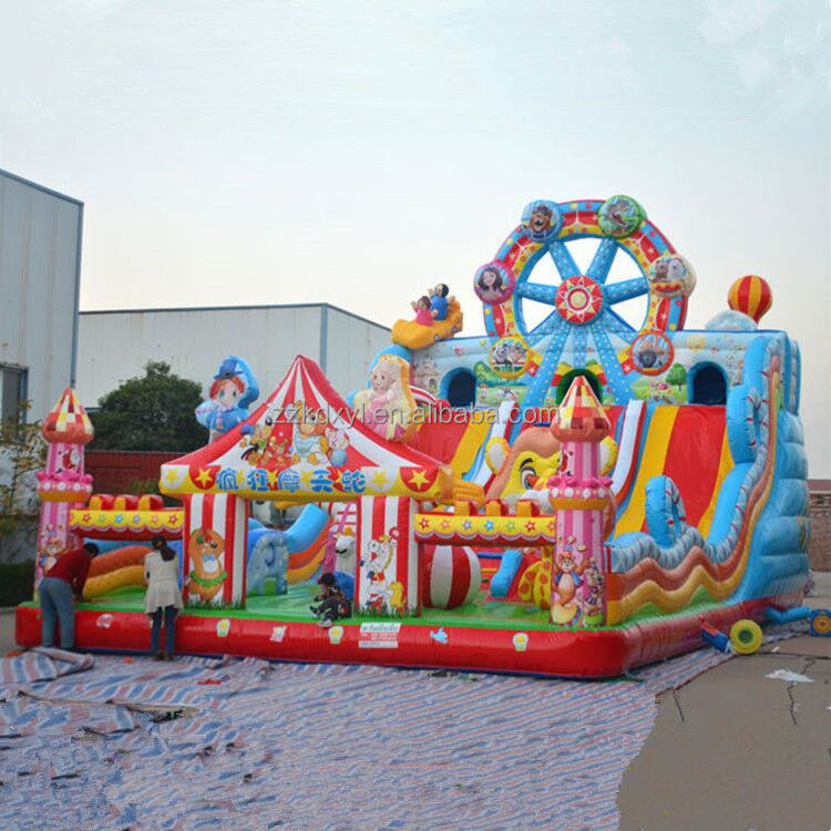 Professional factory sell hot selling ferris wheel inflatable castle slide inflatable bouncer slide fore sale ferris wheel