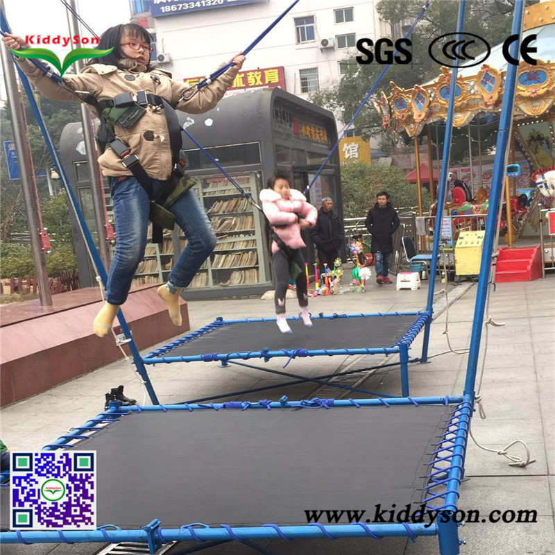 mini bungee jump for kids and adults play indoor outdoor kids trampoline/juming bed in the park