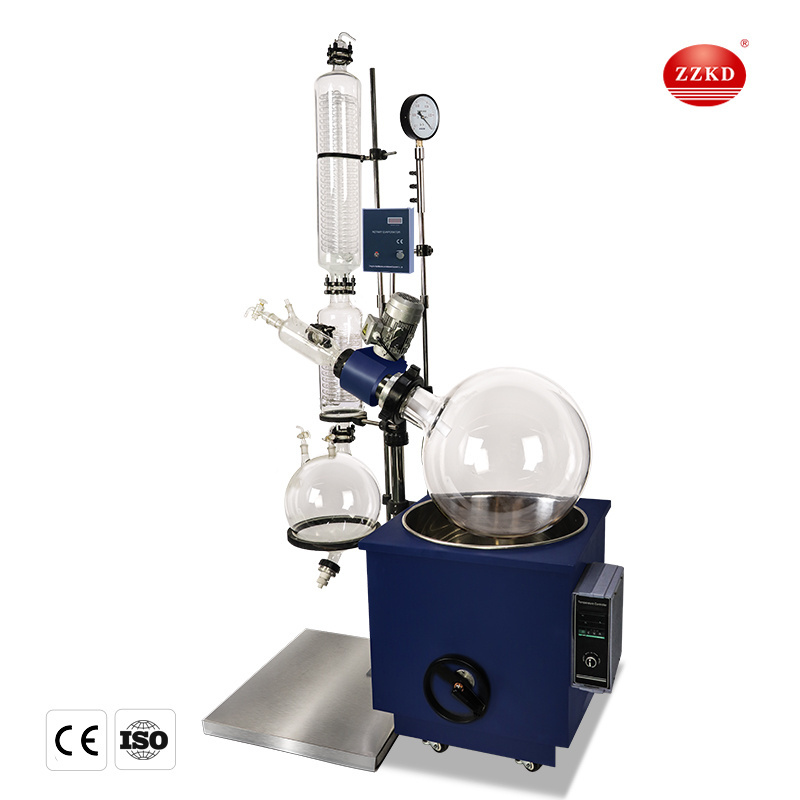 ZZKD 50L New Rotary Evaporator including 3 layer Vertical Coiled Condenser and 20L Receiving Flask USA warehouse in stock