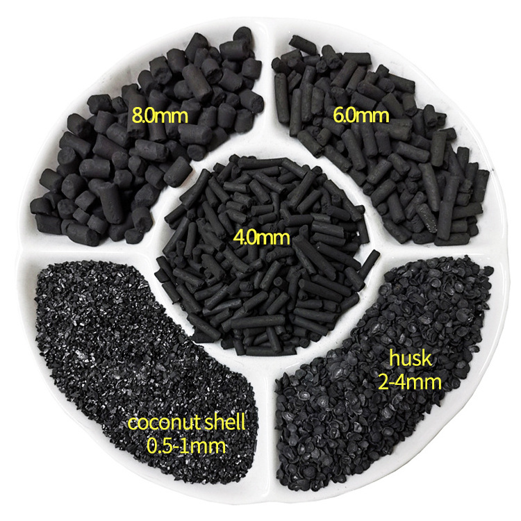 4mm air purify deodorizer deodorant pellet based activated carbon  pellets bamboo with Potassium hypermangam manufacture