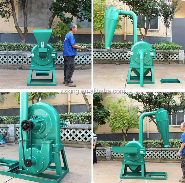 FFC-15, FFC-23, FFC-37, FFC-45 fodder processing small corn disk mill / pig chicken feed crusher with cyclone