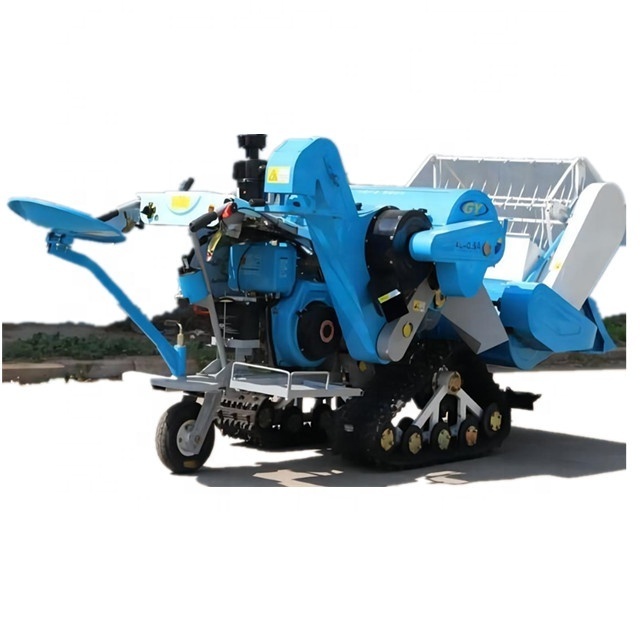 mini tracked combine wheat rice paddy picker and threshing machine/ rice paddy wheat reaping machine