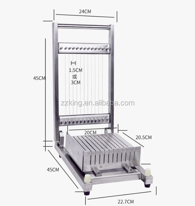 Manual cheese cake block wire cutter / food cube cutting machine / Ganache chocolate guitar cutter