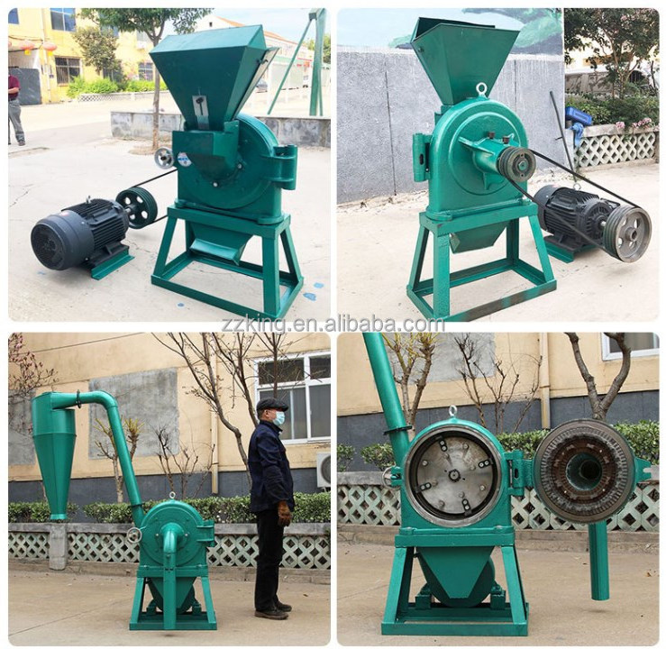 FFC-15, FFC-23, FFC-37, FFC-45 fodder processing small corn disk mill / pig chicken feed crusher with cyclone