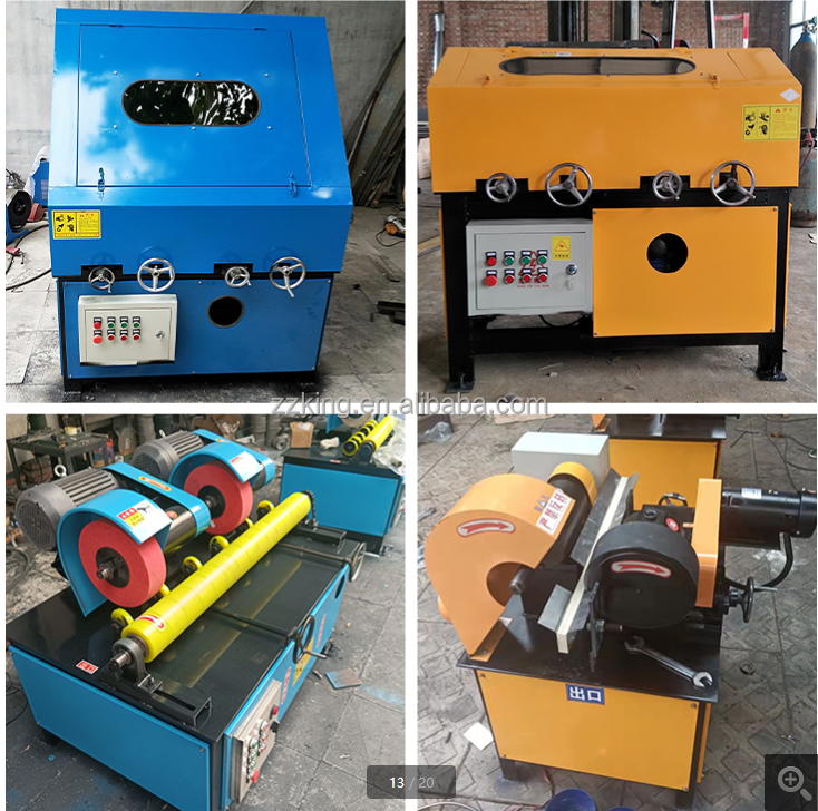 Stainless Steel Round Pipe Polishing Machine/ round tube deruster Cloth wheel polishing machine