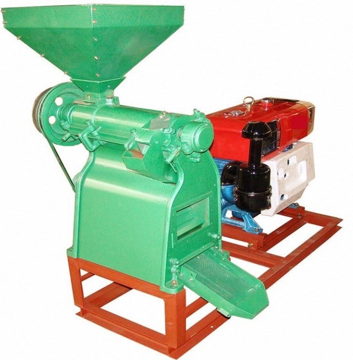 Diesel engine brown rice mill small rice milling machine