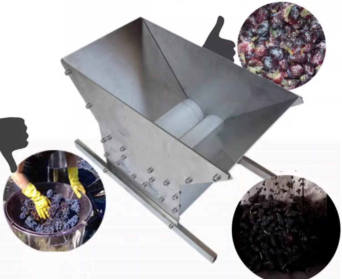 Small electric grape crusher destemmer grape crusher