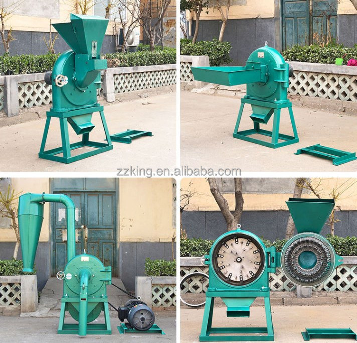 FFC-15, FFC-23, FFC-37, FFC-45 fodder processing small corn disk mill / pig chicken feed crusher with cyclone