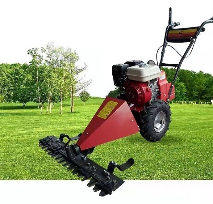 Artificial grass cutter walk behind sickle bar grass cutting mower machine