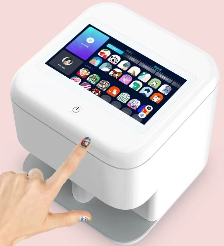 portable auto DIY nail art picture printer 3D digital nail polish sticker painting machine with ink cartridge o2 nail printer