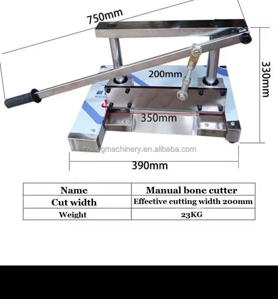 Multi-functional bone cutter guillotine costotome chopper large stick bone beef lamb chops pig feet chopping machine