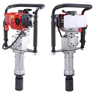 4-stroke small mini hand Gasoline vibratory fence pile driver/post driver/pile hammer