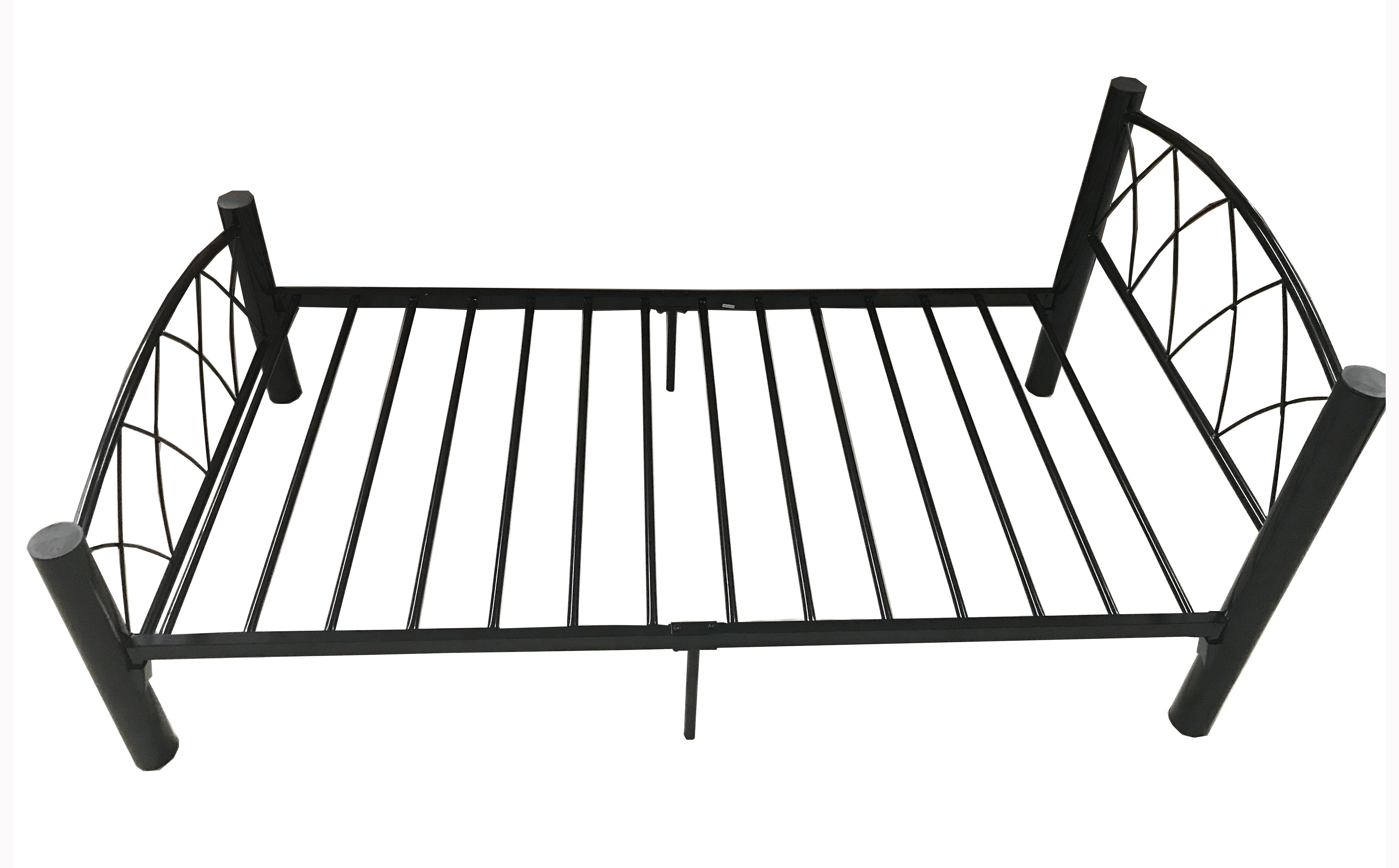 Black Power Coating Twin Size Bed Full Or Queen Metal Single Bed